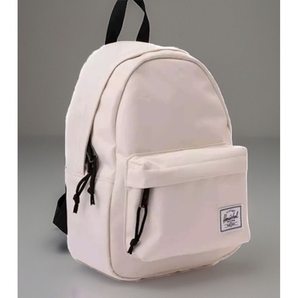 Herschel Classic Mini Backpack Creme Unisex Shoulder Straps Front Pocket NEW NWT